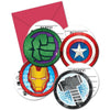 Pack 6 Invitaciones Mighty Avengers