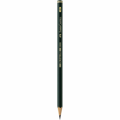 Lápiz CASTELL 9000 Graduación 4B para Escribir y Abocetar Faber Castell Negro