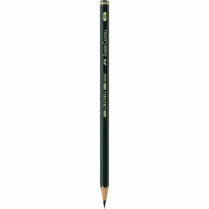 Lápiz CASTELL 9000 Graduación 6B para Escribir y Abocetar Faber Castell Negro