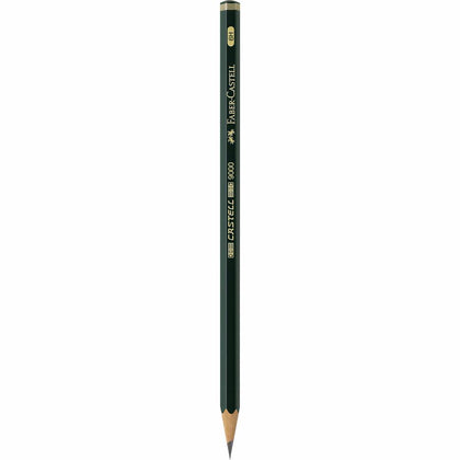 Lápiz CASTELL 9000 Graduación 6H para Escribir y Abocetar Faber Castell Negro
