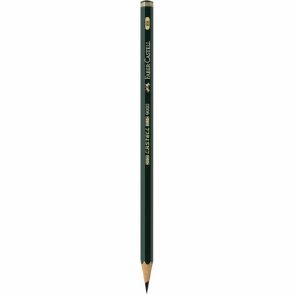 Lápiz CASTELL 9000 Graduación 8B para Escribir y Abocetar Faber Castell Negro