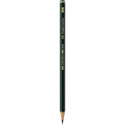 Lápiz CASTELL 9000 Graduación HB para Escribir y Abocetar Faber Castell Negro