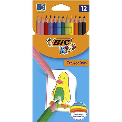 Lápiz Color 12 Unidades Tropicolors Bic