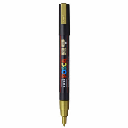 Marcador De Pintura Base Uni Posca Al Agua 0,9-1,3 Mm. Oro