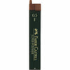 Minas Finas SUPER-POLYMER 0,5 mm Graduación F Faber Castell Negro