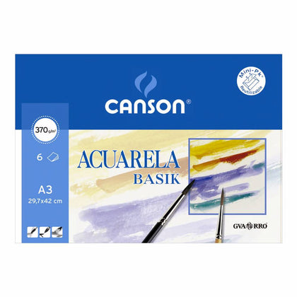 Minipack A3 6h. Guarro Acuarela Basik 370gr