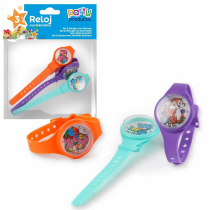 Set 3 Reloj con Animalitos