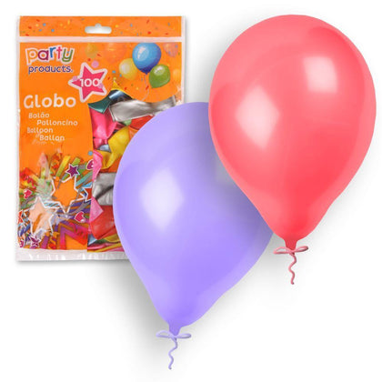 Bolsa 100 Globo Metalizado Color Surtido 23 cm