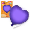 Globo Poliamida Corazón 49x46 cm con Tubito para Inflar 15 cm Varios Colores