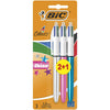 Pack 3 Bolígrafos 4 Colores Shine Bic