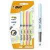 Pack de 4 Marcadores Fluorescentes Highlighter Grip BIC Colores Pastel