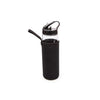 Botella de Vidrio con Boquilla + Funda Negra 525 ml