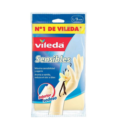 Guante Sensible Vileda 1 Par Talla L Beige