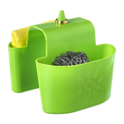 Estropajero Doble Seno Verde Pistacho 15,5x15,5x14,5cm