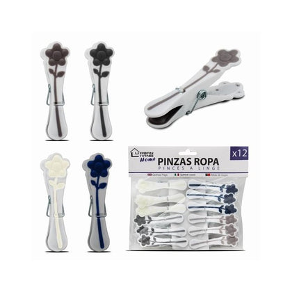 Pack de 12 Pinzas de Ropa Flor