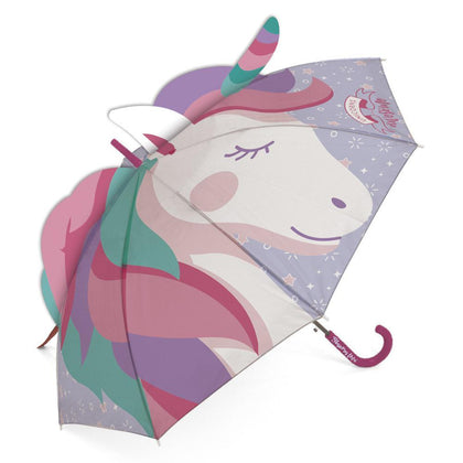 Paraguas 3D Unicornio 48cm