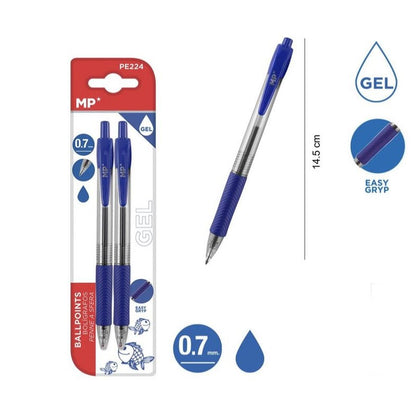 Bolígrafo Gel Punta 0.7mm 2Uds