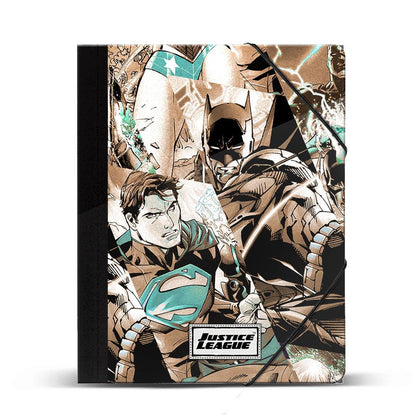 JUSTICE LEAGUE Gris Carpeta Gomas Comics