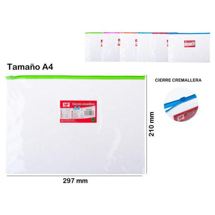 Carpeta con Cierre de Cremallera A4