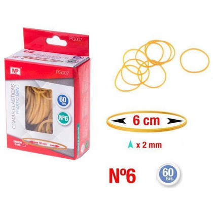 Gomas Elásticas Nº6 60G 60x2 mm