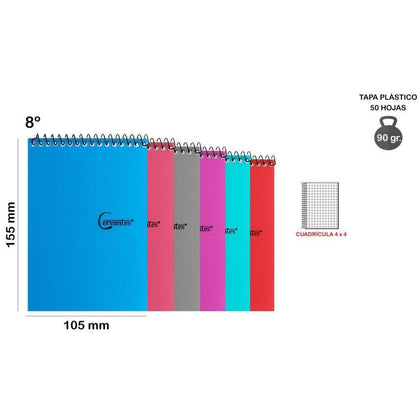 Libreta Cuadriculado 4x4 mm 50 Hojas 90g