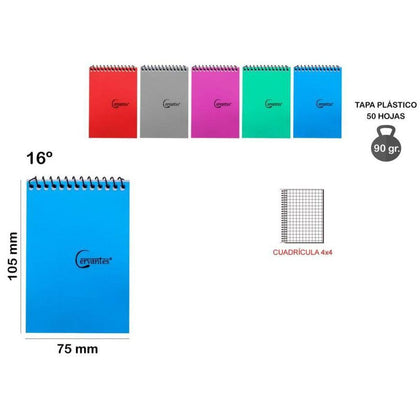 Libreta Cuadriculado 4x4 mm 50 Hojas 90g