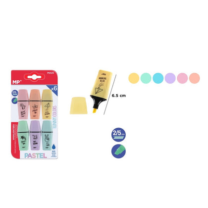 Marcadores Pastel Mini 6 uds