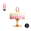 Vela Bicolor Rosa Pastel con Glitter Oro