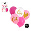Set Globos Decorado It´s a Girl 30cm Látex 8 Uds