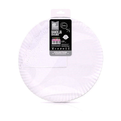 Bandeja Redonda con Blonda Blanca