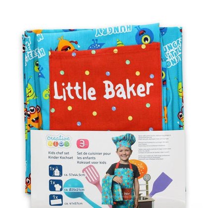 Set de Delantal Gorro y Paño Infantil