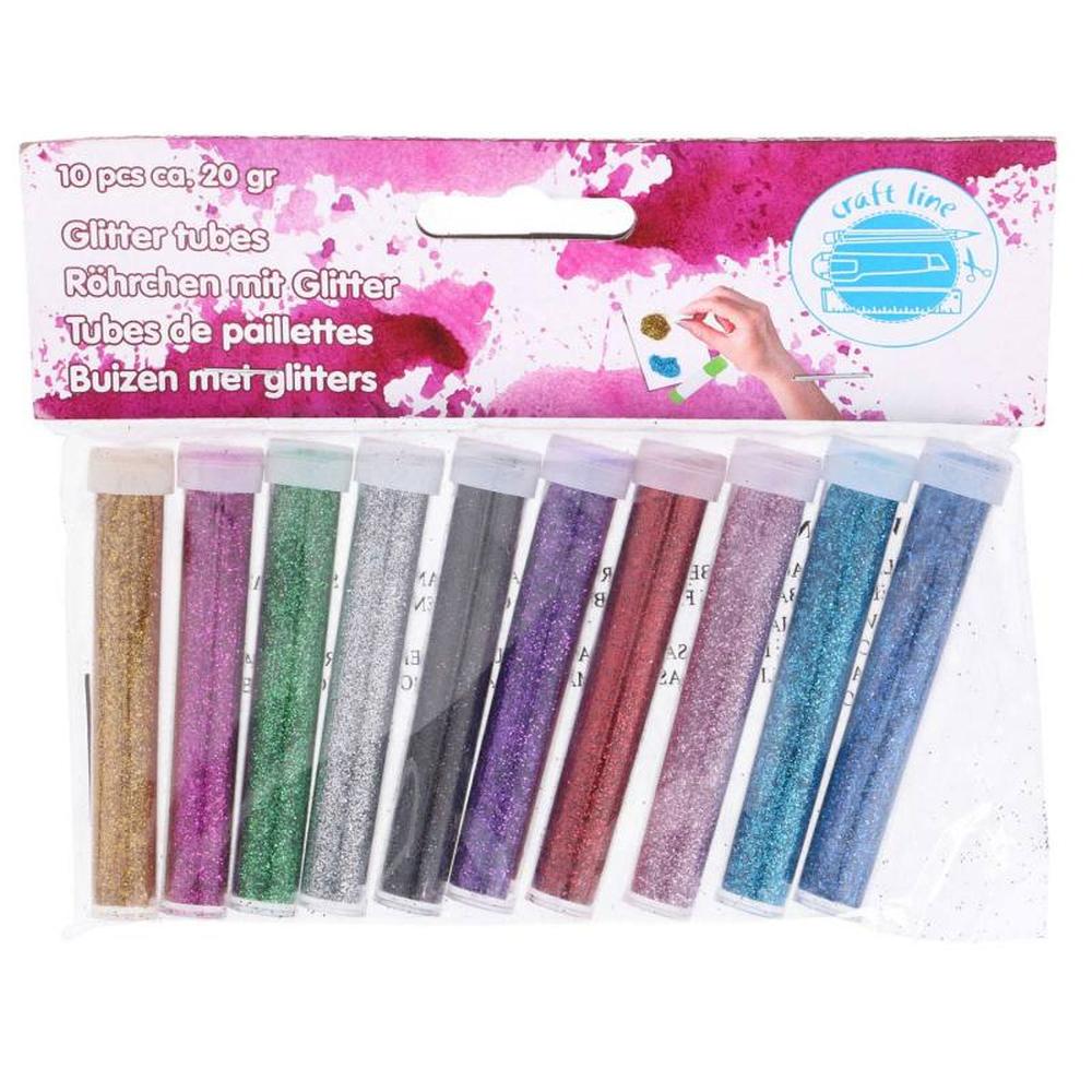 10 Tubitos 20gr de Purpurina Glitter para Manualidades – Chensi