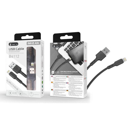 Cable de Datos Basic Para Iphone 1M 2.4A Negro