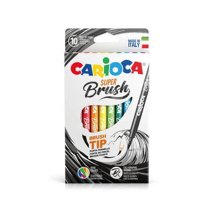 Rotuladores Super Brush 10 Colores Carioca