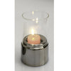 Candelero Cristal Redonda Base Cromotransparente