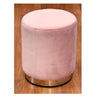 Puff Terciopelo Rosa Metal