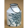 Lechera con Asa Flor Azul Metal