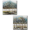 Set 2 Cuadros Árboles Tonos Azules