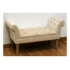 Pie de Cama Terciopelo Beige con Brazos