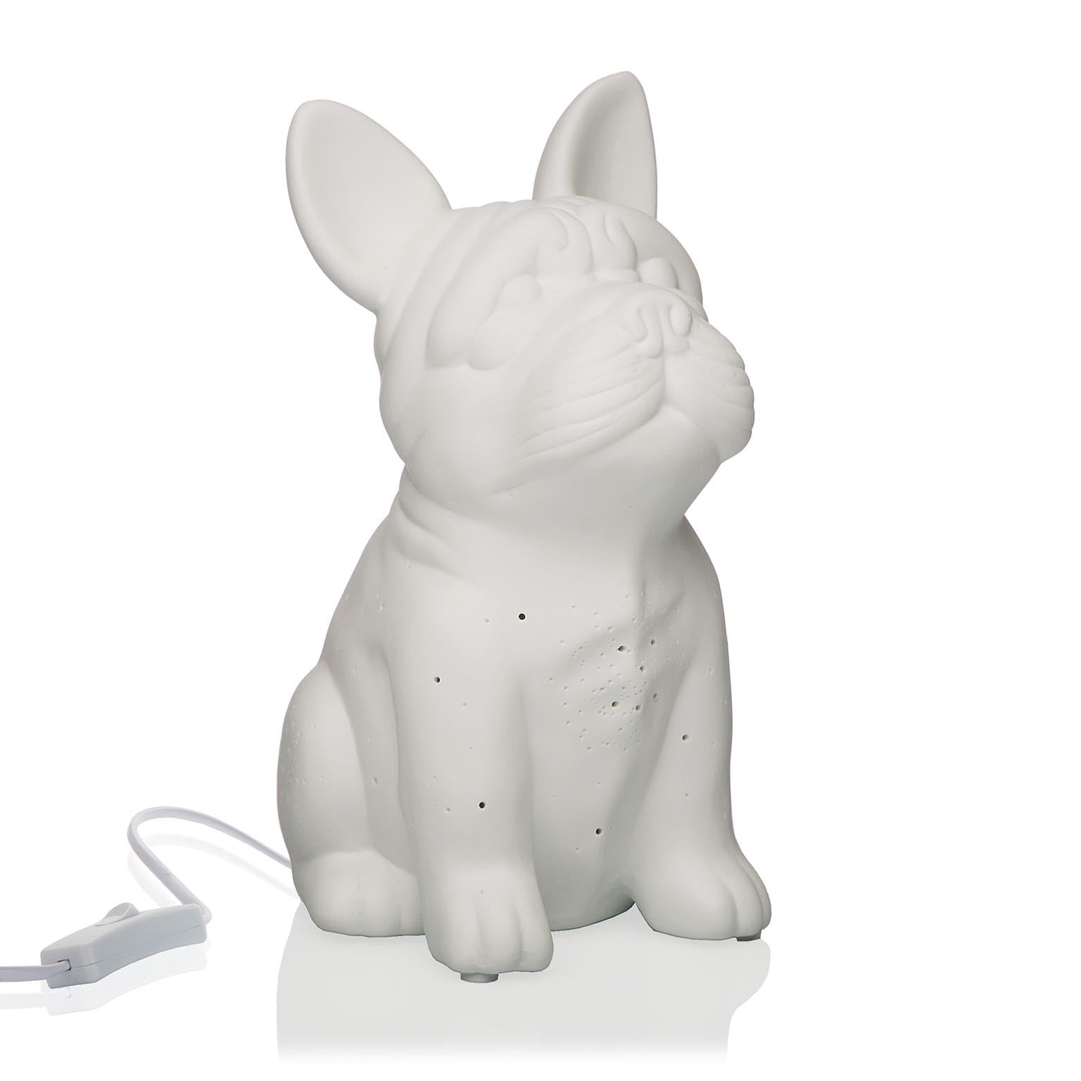 Lámpara Perro de Porcelana